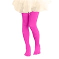 thumbnail image 2 of YOUYEDIAN Girls Ballet Tights Toddler Soft Footed Dance Tights Kids Stretch Skinny Leggings (Hot Pink, M), 2 of 4