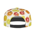 thumbnail image 4 of Daiia Lemon Orange print Flat Bill Hats Flat Brim Trucker Cap Baseball Cap Adjustable Classic Low Profile Hat Unconstructed Plain Cap, 4 of 9