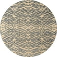 thumbnail image 1 of Ahgly Company Machine Washable Indoor Round Abstract Army Brown Area Rugs, 8' Round, 1 of 7