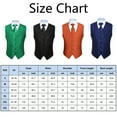 thumbnail image 2 of 3PC Men's Solid Formal Suit Vest Waistcoat Tuxedo Dress Vest Necktie Handkerchief Set Suit Wedding, 2 of 8