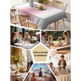 thumbnail image 6 of Pink Grey White Tablecloth Rectangle Table Cloths 54x108, Waterproof Tablecloth Outdoor Table Cloth, Farmhouse Ombre Color Modern Simple Washable Table Cover for Kitchen Dinning Party, 6 of 8