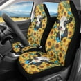 thumbnail image 2 of ZIATUBLE Sunflower Cow Butterfly Front Seat Cover for Car 2 Pcs Anti Slip Vehicle Bucket Seat Covers Easy to Install Women Front Seat Cover Set Auto Interior Accessories Fit for Car Truck SUV, 2 of 7