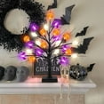 thumbnail image 2 of 18 Inch Black Halloween Tree Light with 24 LED Pumpkin Bat Ghost Lights, Timer/USB/Battery Operated Halloween Lights Halloween Decorations Indoor Outdoor for Home Table Mantle Halloween Party Decor, 2 of 8