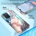 thumbnail image 2 of CASEFIV for Samsung Galaxy A03S Case,Marble Pattern Heavy Duty Shockproof Full Body Protective Phone Cover for Women Girls,Blue Gray, 2 of 7