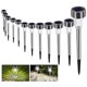 thumbnail image 1 of 12pcs Bawoo Solar Garden Lights - Waterproof LED Outdoor Lighting for Paths Lawns, Cold White, Automatic Rechargeable, Compatible with DEBUN, 1 of 5