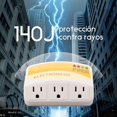 thumbnail image 4 of 2 PCS Protector de Voltaje de 3 Tomas,1440W,120V,12A,Protege Contra Sobretensiones de Alto y Bajo Voltaje,Supresor de Picos para Refrigerador,Congelador,Lavadora,Microondas,Aire Acondicionado (2), 4 of 5