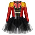 thumbnail image 1 of YiZYiF Robe Tutu à Sequins et Franges pour Filles, Vêtements de Carnaval, Fête, Magicien, Rouge 6, 1 of 7