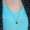 thumbnail image 3 of Leo Lion Zodiac Sign Horoscope in Space Antiqued Oval Charm Pendant with Chain, 3 of 3