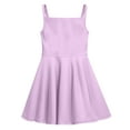 thumbnail image 6 of BRGZLK Girls Summer Dresses, Cute Solid Color Round Neck Sleeveless Waist Cinched Stretchy Dresses A-Line School Recital Dress Purple 9-10 years, 6 of 6