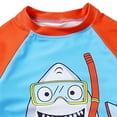 thumbnail image 4 of GYRATEDREAM Boys Two Piece Rash Guard Swimsuits Short Sleeve Rash Guard and Swim Trunks Outfit Set Toddler to Little Kid,Size 3-4 Years, 4 of 9
