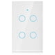 thumbnail image 5 of Interruptor WiFi Inteligente Interruptor de Pantalla Táctil WiFi de 4 Vías Círculo único para Control de Luz de Pared CA 95-250V Interruptor de Control de Aplicación Remota, 5 of 8
