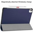 thumbnail image 4 of Funda Protectora de Cuero PU para iPad Pro 11" M4 2024 (5.ª Gen) con Soporte Magnético, Azul, 4 of 7