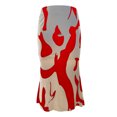 thumbnail image 4 of Aocisk Jupe pour Femme Motif Mode à Blocs de Couleur Printemps Été Jupe Décontractée Tenue Quotidienne Rouge TG, 4 of 5