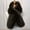 Brown, variant on Women Winter Plush Scarf Crossover Furry Wrap with Side Slip Chic Layering Accessory Scarf