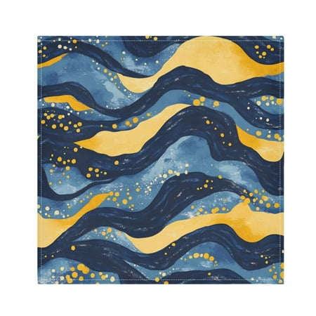 

Napkin Satin Napkin 20*20Inchx6 Kitchen Towel Dinner Plate Towel Decorative Towel Napkin Tea Towel Suitable For Kitchen Table Blue River Pattern