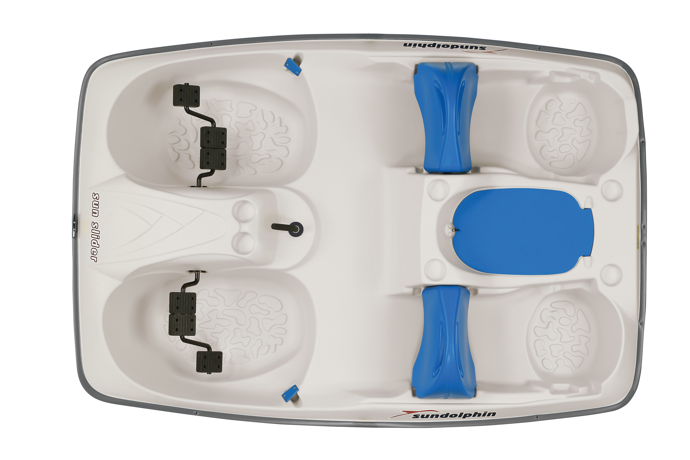 Sun Dolphin 5 Seat Sun Slider Pedal Boat with Canopy, Blue - image 2 of 6