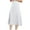 White, variant on Wyobmus Women's Silk Satin A Line Skirt Midi Long Length Solid Color Elastic Waist Elastic Skirts Black