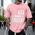 thumbnail image 2 of KHONTS America Flag Dad T-Shirt Father's Day Tee Short Sleeve Crew Neck Summer Tops Pink S, 2 of 4