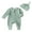 Ink Green, variant on Jxzom Newborn Baby Boy Girl Clothes Ribbed Romper Solid Long Sleeve Knit Bodysuit Jumpsuit Hat 2Pcs Coming Home Outfit