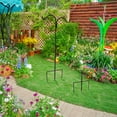 thumbnail image 5 of BESTOYARD 4Pcs Reusable Iron Insert Base for Shepherd Hook Black Multi Functional Garden Stake, 5 of 8