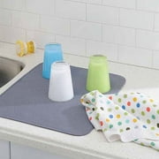InterDesign iDry Kitchen Mat Solid, Large, Gray