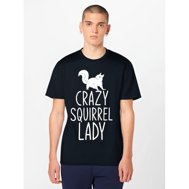 Camiseta de ardilla loca, divertida para amantes de los animales, regalo para mujer (220 g) para adultos, hombres, mujeres, adolescentes, jóvenes y ocio.