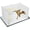 White Splash Guard Size 24x16x12 in, variant on Dog Litter Box with High Walls,Indoor Dog Potty for Small to Medium Dogs Like Corgie French Bulldog,etc.No Spill Silicone Pee Pad Holder Tray for Dogs Work with Most Training Pads and Easy to Clean.