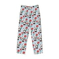 thumbnail image 6 of Uemuo Panda And Rose Pattern Men's Wide Leg Palazzo Lounge Pants with Pockets Light Weight Loose Comfy Casual Pajama Pants-Small, 6 of 9
