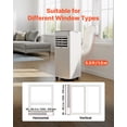 thumbnail image 3 of VEVOR Portable Air Conditioner, 8000 BTU ASHRAE (5000 BTU SACC) 3-in-1 Standing Cooling Ac Unit, with LED Touch Panel & Remote Control, 24h Timer, Cooling, White, 3 of 9