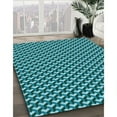 thumbnail image 3 of Ahgly Company Machine Washable Indoor Rectangle Transitional Blue Diamond Blue Area Rugs, 3' x 5', 3 of 7