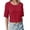 Red, variant on LINGLANG Womens Half Sleeve T-Shirts Summer V Neck Slim Fit Tops Solid Color Basic Tee Soft Layering Underscrubs Fashion Trendy Outfits 2026