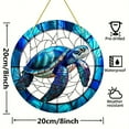 thumbnail image 3 of Blue Turtle Disc Decorative Disc Window Decoration Porch With Chain Pendant Acrylic And Wear Hanging, 3 of 6