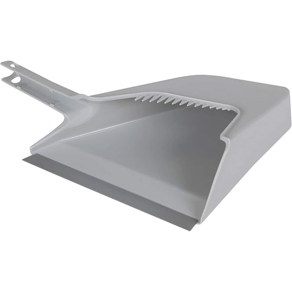 TIVIT UP Broom Holder Dustpan - Good Comfort Grip Snap-on Dustpan for Small Hand Brush, Indoor or Outdoor, Rubber Lip, Lightweight, 13 in