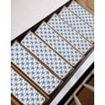 thumbnail image 3 of Navy Blue Starflsh, Stair Treads for Wooden Steps Indoor Runner Rug Carpet, Summer Ocean Beach Sea Star White 10 Pieces Peel and Stick Staircase Step Treads Covers Washable Throw Door Mats, 30"x8", 3 of 5