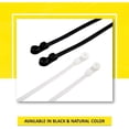 thumbnail image 2 of Kable Kontrol 14" Long Screw Mount Cable Ties - 50 Lb Tensile Strength - 100 Pack - UV Black - mht14-50-black, 2 of 6