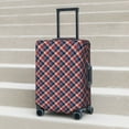 thumbnail image 6 of Hirioo Red Blue Checked for Elasticity Suitcase Cover (No luggage Included) Durable Luggage Protector Fits 18-32 Inch Luggage-Medium, 6 of 7