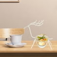 thumbnail image 3 of Candelabro con forma de ciervo, candelabro moderno con quemador de aceite esencial blanco, 3 of 9