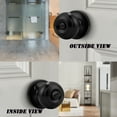 Probrico 10 Pack Keyless Privacy Door Knob, Matte Black Round Lockset