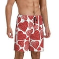 thumbnail image 2 of Naloa Hearts Men's Short Pajama Pants, Lounge Comfort Shorts with Elasticized Waistband and Side Pockets - Small, 2 of 9