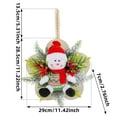 thumbnail image 3 of chaungfeng Large Snowman Ornaments, 11inch Snowman Figurine Hanging Decorations with Flower-Shaped Back Panel, Berries and Pine Needles for Holiday Xmas Door Wall Tree Decor, 3 of 6