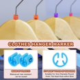 thumbnail image 3 of Uxcell Clothes Hanger Marker Plastic Garment Tags Hanger Markers for Garment Color Coding Snap Labels G Size Blue, 3 of 7