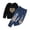 Black, variant on VeFlora Girls Fashion Outfit Set Graphic Print Top Ripped Denim Jeans Pants 2 Piece Kids Long Sleeve Clothes