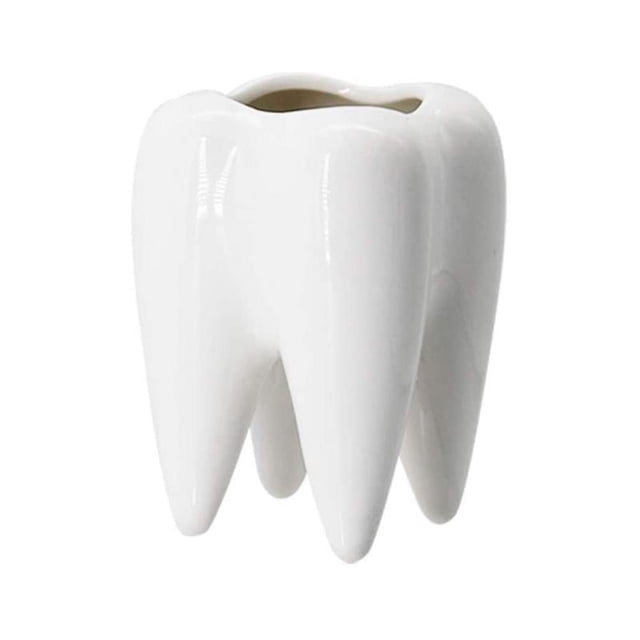1pcs Tooth Shaped Ceramic Flowerpot Furnishings Plant Pot Vase Nursery D3d0 Cactus Flower Cu Table Basin