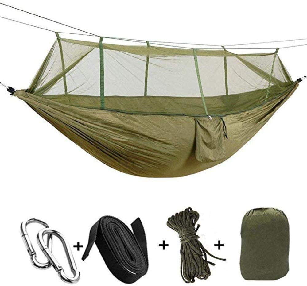 Camping Hammock with Mosquito Net 2 Person Outdoor Travel Hammock for Camping Hiking Backpacking Swing Sleeping Hammock Bed with Net Tent,Blue 