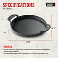 thumbnail image 4 of Weber Round Griddle w/ Handles, 4 of 11