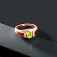 thumbnail image 3 of Gem Stone King 1.16 Ct Yellow Lemon Quartz White Created Sapphire 18K Rose Gold Plated Silver Men's Ring (Size 9), 3 of 6