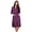 Dark Purple, variant on Dengjunhu Women's Floral Lace Robe Long Sleeves Dressing Gown Bathrobe Bride Robe Nightwear