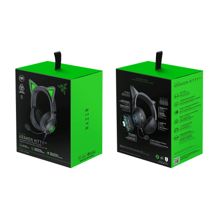 Razer - Kraken Kitty V2 Wired Gaming Headset with Chroma RGB Lighting - Black