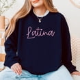 thumbnail image 6 of Embroidered Latina Cursive - Women's Graphic Sweatshirt, 6 of 11