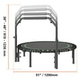 thumbnail image 5 of KFFKFF Compact Trampoline, 51-Inch Fitness Bouncer, 450lbs Weight Capacity Exercise Trampoline, Steady & Silent, with Four-Stage Height Adjustable Foam Grip, Suitable for Garden Exercise for Adults, 5 of 9